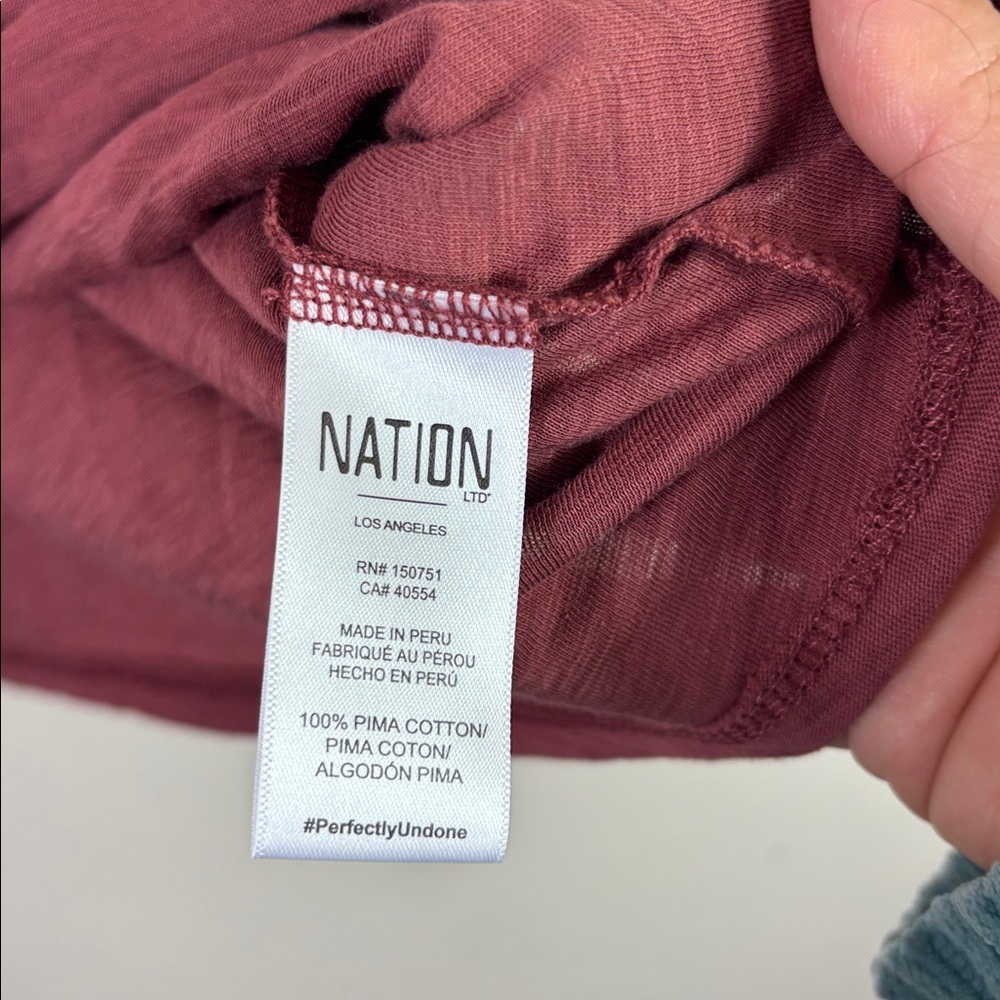 Nation LTD Paulette Short Ruffle Sleeves in Brownish Brick Red size Medium - Picture 4 of 7
